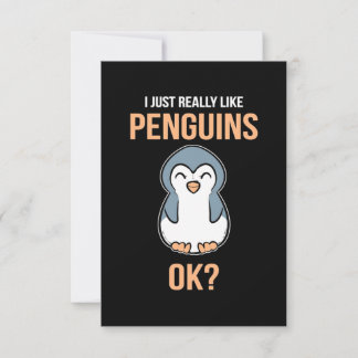 I Just Really Like Penguin RSVP Card