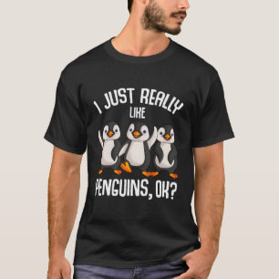 I Just Really Like Penguins Kids Girl Boys Women P T-Shirt