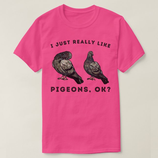 I Just Really Like Pigeons OK 6 2 T-Shirt (Design Front)