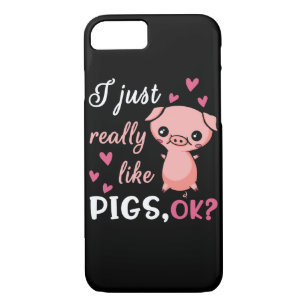 I Just Really Like Pigs Cute Farm Animal Pork Case-Mate iPhone Case