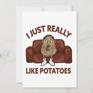 I Just Really Like Potatoes - Cute Potato   Holiday Card