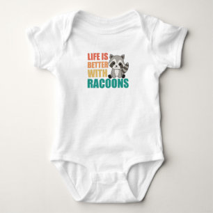 I Just Really Like Racoons Cute Racoon Baby Bodysuit