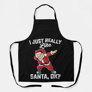 I Just Really Like Santa OK Family Christmas Apron