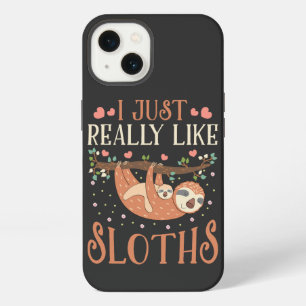 I Just Really Like Sloths Mum Baby Sloth Lover iPhone 13 Case