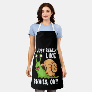 I Just Really Like Snails, Ok Funny Snail Lover Gi Apron