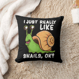 I Just Really Like Snails, Ok Funny Snail Lover Gi Cushion