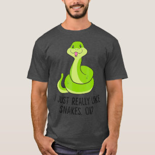 I Just Really Like Snakes Ok Cute Snake Gift T-Shirt