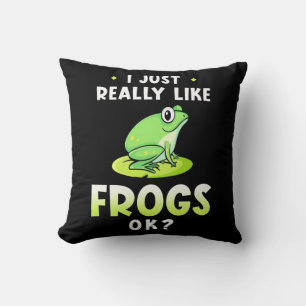 I Just Really Likes Frogs Cushion
