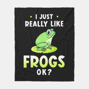 I Just Really Likes Frogs Fleece Blanket