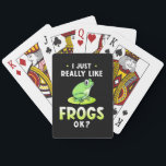 I Just Really Likes Frogs Playing Cards<br><div class="desc">I Just Really Likes Frogs</div>