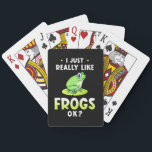 I Just Really Likes Frogs Playing Cards<br><div class="desc">I Just Really Likes Frogs</div>