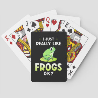 I Just Really Likes Frogs Playing Cards