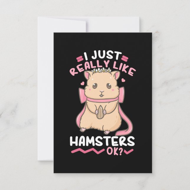 I Just Really Likes Hamsters Ok RSVP Card (Front)