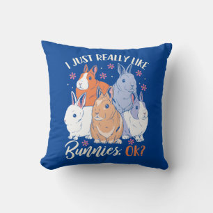 I Just Really Likes Rabbits Cushion