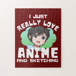 I JUST REALLY LOVE ANIME AND SKETCHING JIGSAW PUZZLE