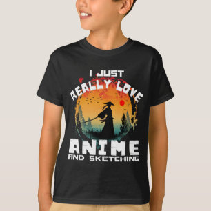 i just really love anime and sketching T-Shirt