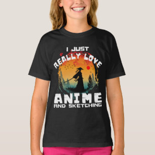 i just really love anime and sketching T-Shirt