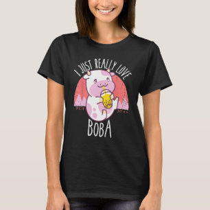 I Just Really Love Boba Japanese Cow Gifts T-Shirt
