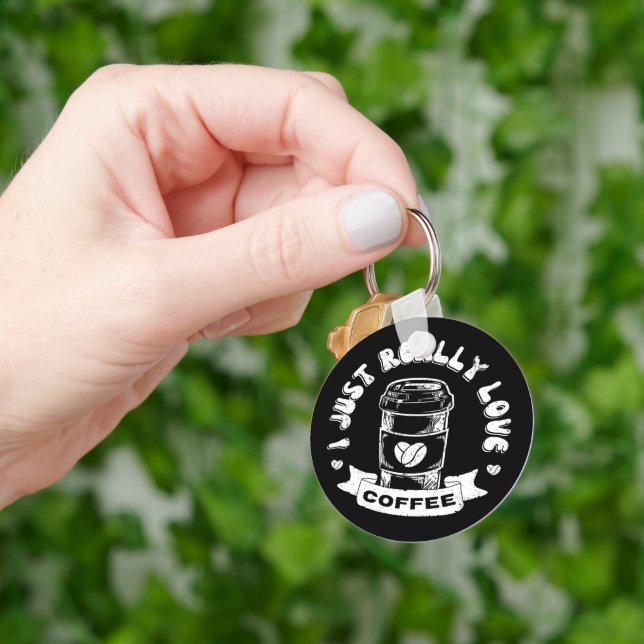 I just really love coffee key ring (Hand)
