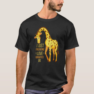 I Just Really Love Giraffes Zookeeper Animal T-Shirt