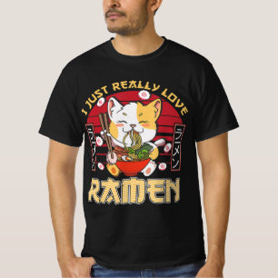 I Just Really Love Ramen Kawaii Anime Cat Ramen Gi T-Shirt