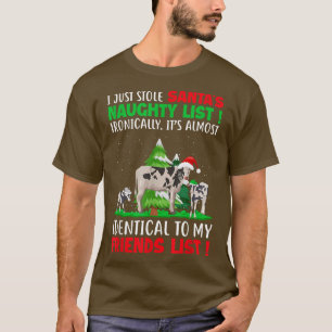 I Just Stole Santa Naughty Lists Funny Sarcastic C T-Shirt