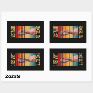 I JUST WANT ALL THE DOGS RECTANGULAR STICKER