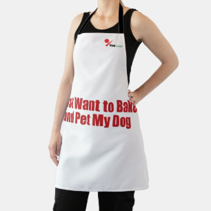 "I Just Want to Bake and Pet My Dog" Christmas  Apron
