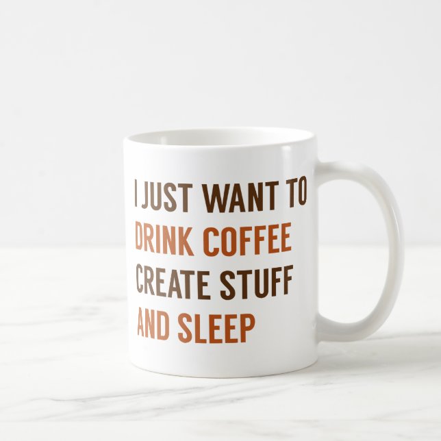 I Just Want To Coffee Mug (Right)