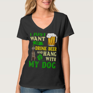 I Just Want To Drink Beer And Hang With My Weimara T-Shirt