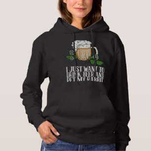 I Just Want To Drink Beer And Pet My Rabbit Hoodie