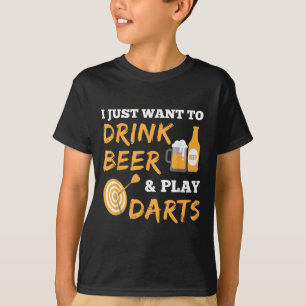 I Just Want To Drink Beer And Play Darts Vintage G T-Shirt