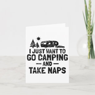 I Just Want To Go Camping And Take Naps 5th Wheel Card