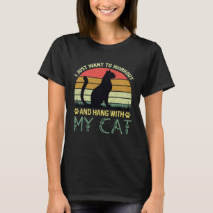I Just Want To Workout Hang With My Cat Fitness T-Shirt