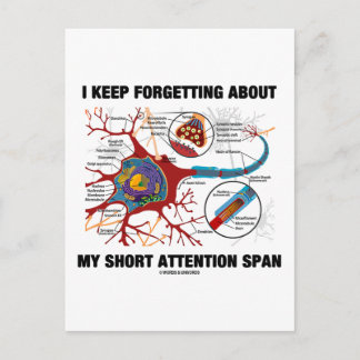 I Keep Forgetting About My Short Attention Span Postcard