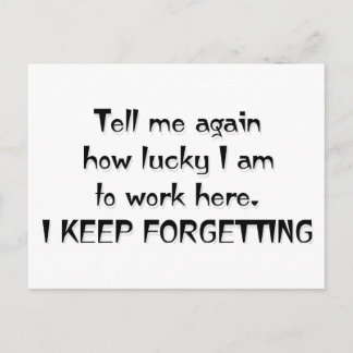I KEEP FORGETTING POSTCARD