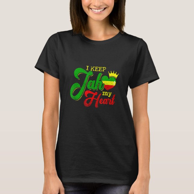 I Keep Jah My Heart Culture Tradition Reggae T-Shirt (Front)