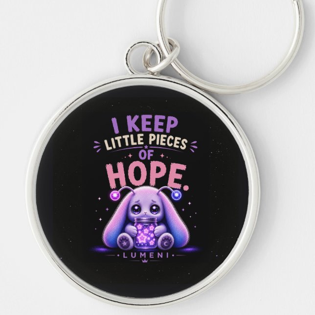 I Keep Little Pieces of Hope Key Ring (Front)