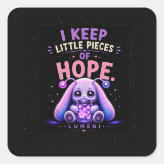 I Keep Little Pieces of Hope Square Sticker