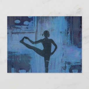 I Keep My Balance Yoga Girl Postcard