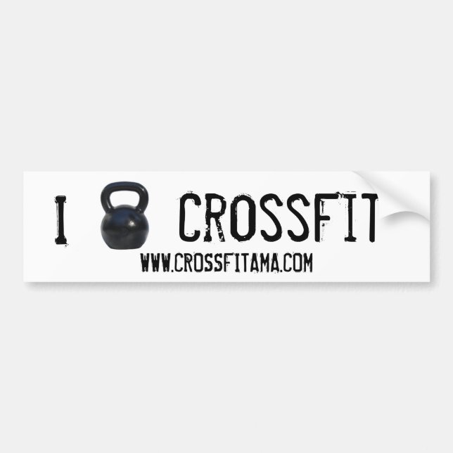 I kettlebell CrossFit Bumper Bumper Sticker (Front)