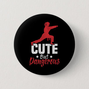 I Kick Like A Girl-karate Kickboxing Girl _1  6 Cm Round Badge