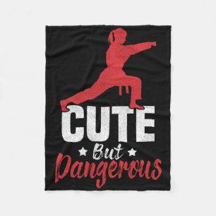 I Kick Like A Girl-karate Kickboxing Girl _1 Fleece Blanket