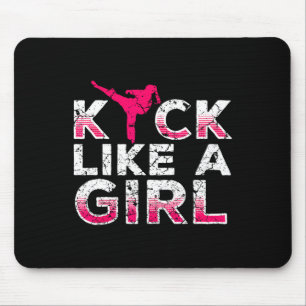I Kick Like A Girl-karate Kickboxing Girls Mouse Mat