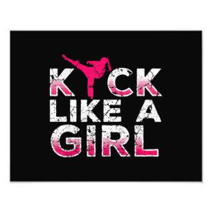 I Kick Like A Girl Karate Kickboxing Photo Print