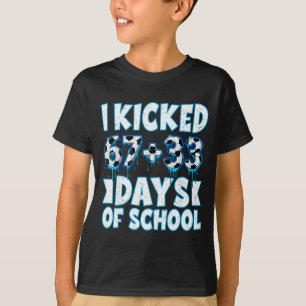 I Kicked 100 Days Of School Soccer 100th Day Of Sc T-Shirt