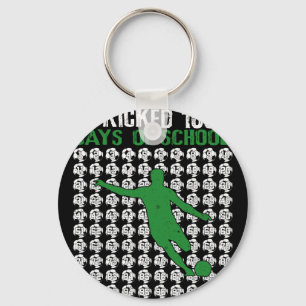 I Kicked 100 Days Of School Soccer 100th Day Sport Key Ring