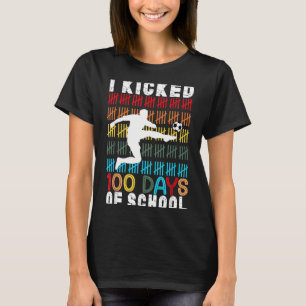 I Kicked 100 Days Of School Soccer 100th Day Sport T-Shirt