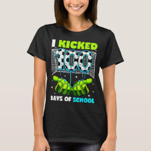 I Kicked 100 Days Soccer Boys Kids 100th Day Of Sc T-Shirt