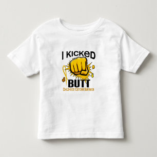 I Kicked Butt Childhood Cancer Survivor Toddler T-Shirt